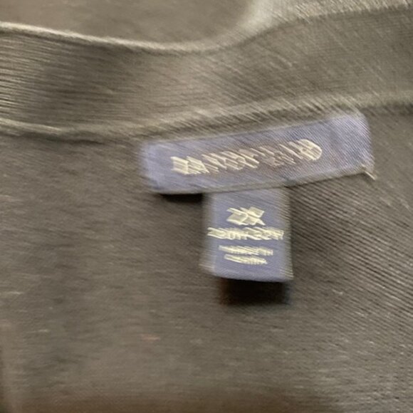 Land's End Black V-neck button-down cardigan, size 2X - Picture 4 of 5